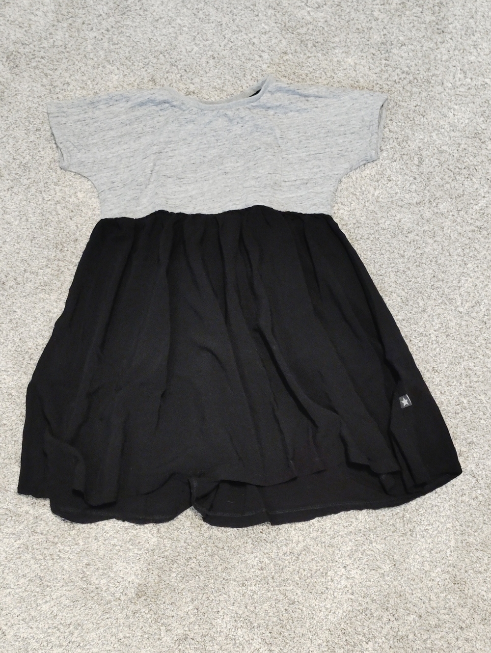 Molo Girls Two-Tone Gray and Black Casual Dress